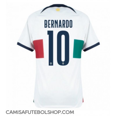 Camisa de time de futebol Portugal Bernardo Silva #10 Replicas 2º Equipamento Mundo 2022 Manga Curta
